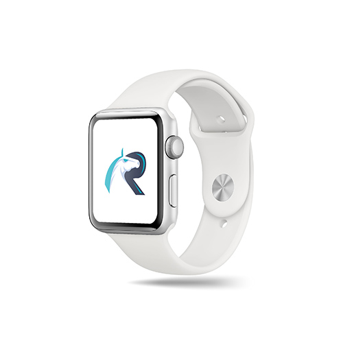 Letter R Horse Logo logo on a smart watch mockup