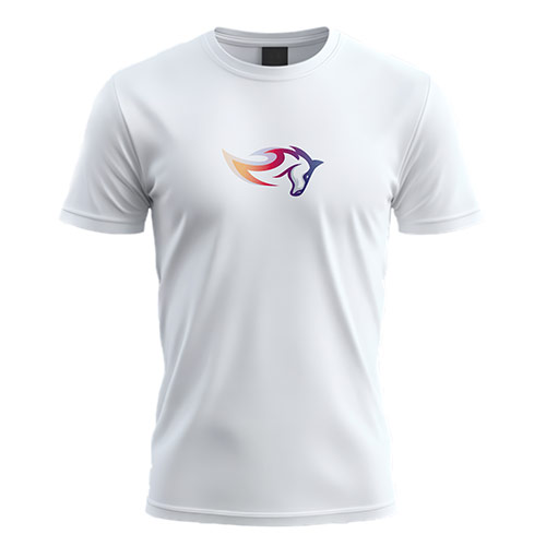 Fire Horse Logo logo on a white t-shirt mockup