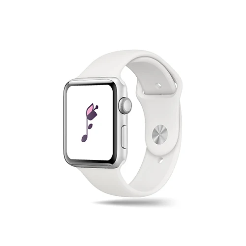 Musical Flower Logo logo on a smart watch mockup