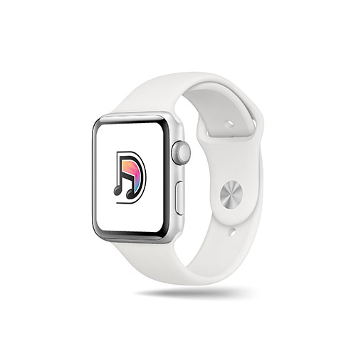 D Music Logo logo on a smart watch mockup