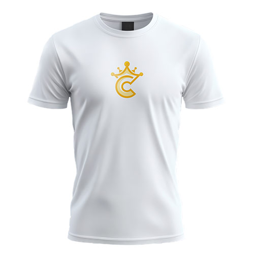 C King Logo logo on a white t-shirt mockup