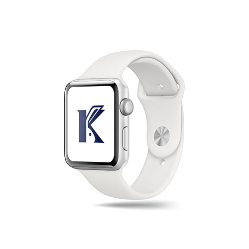 Letter K Rabbit Logo logo on a smart watch mockup