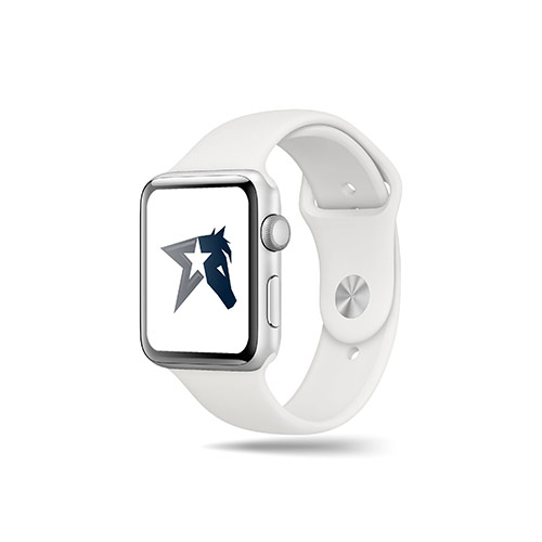Horse Sigma Star Logo logo on a smart watch mockup