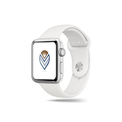 Letter V Logo logo on a smart watch mockup