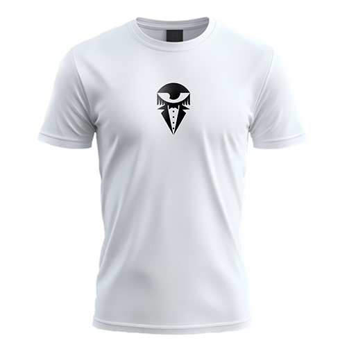 Formal Eye Logo logo on a white t-shirt mockup