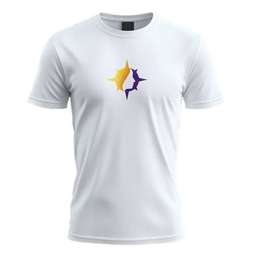 Beauty Direction Logo logo on a white t-shirt mockup