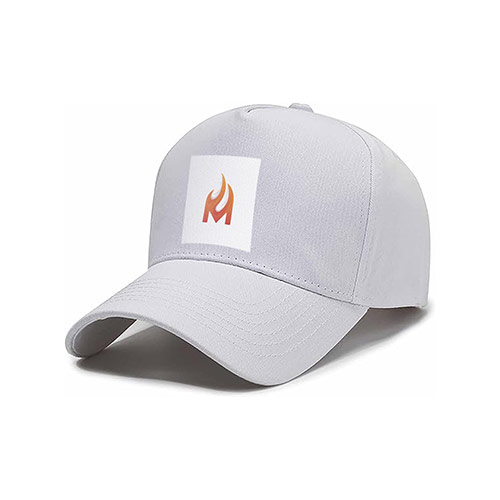 M Flame Logo logo on a cap mockup