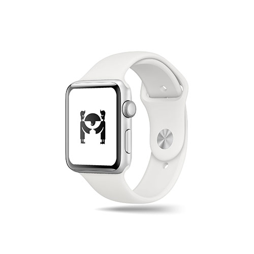 Carrying Eye Logo logo on a smart watch mockup