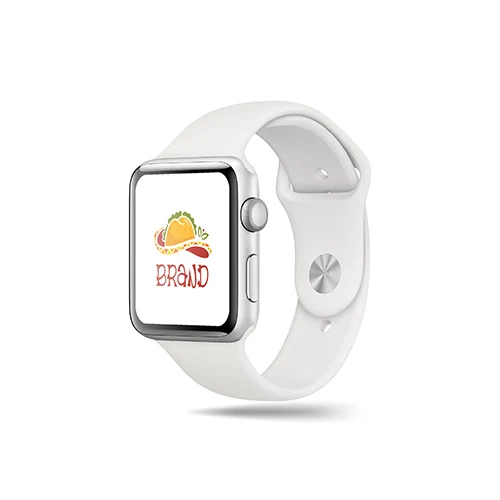 layful Taco Mexican Sombrero Hat Logo logo on a smart watch mockup