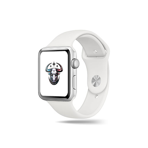 Bull Logo logo on a smart watch mockup