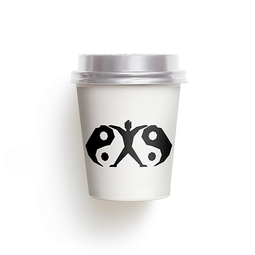 Strong Yin Yang Logo logo on a take-away coffee cup mockup