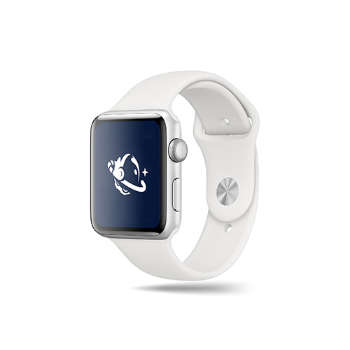 Space Logo logo on a smart watch mockup