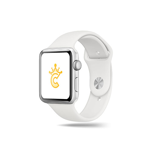 C King Logo logo on a smart watch mockup
