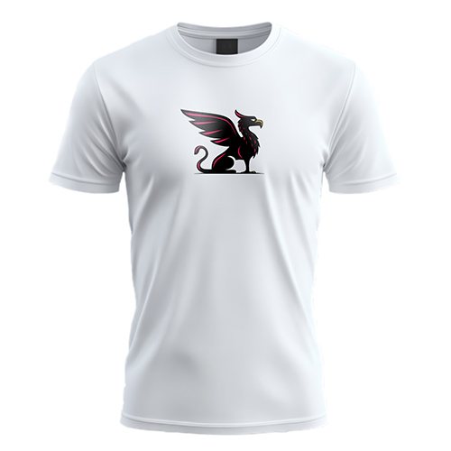 Griffin Logo logo on a white t-shirt mockup