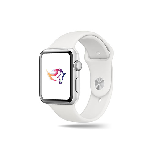 Fire Horse Logo logo on a smart watch mockup