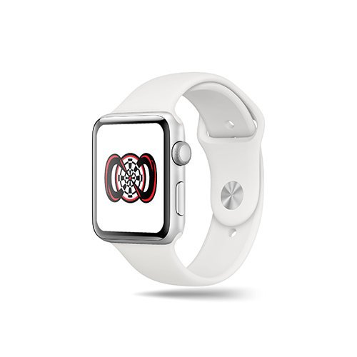 Infinity Dartboard Logo logo on a smart watch mockup