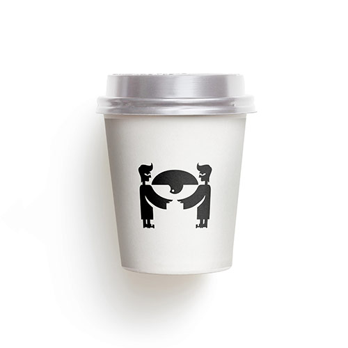 Carrying Eye Logo logo on a take-away coffee cup mockup