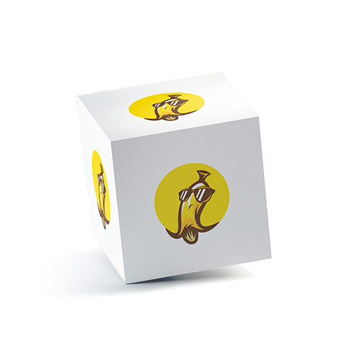 Banana Logo logo on a 3D square box mockup