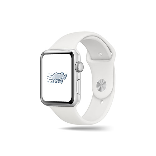 Rhino Logo logo on a smart watch mockup