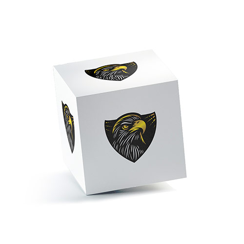Eagle Logo logo on a 3D square box mockup