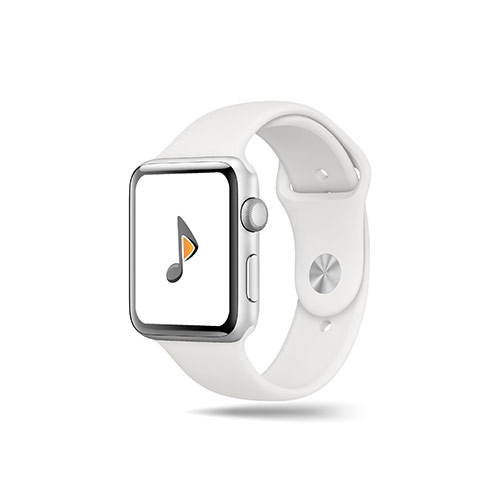 Play Music Logo logo on a smart watch mockup