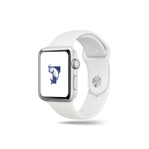 T Fish Logo logo on a smart watch mockup