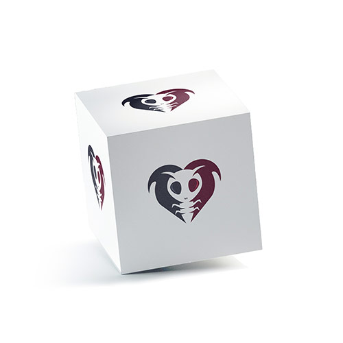 Love Ants Logo logo on a 3D square box mockup