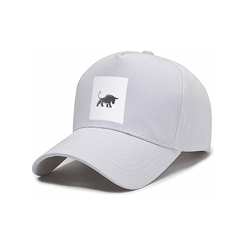 Iconic Monumental Black Bull Logo logo on a cap mockup