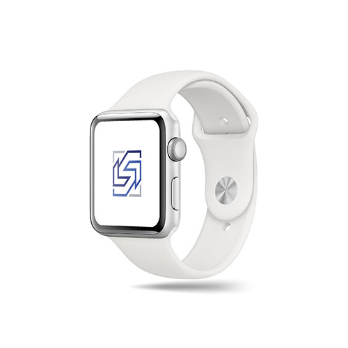 S Arrow Logo logo on a smart watch mockup
