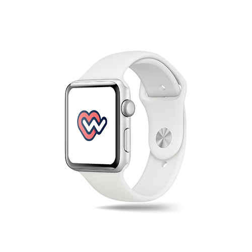 Love Letter W Logo logo on a smart watch mockup