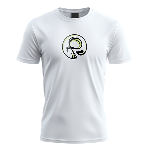 Letter P Leaf Logo logo on a white t-shirt mockup