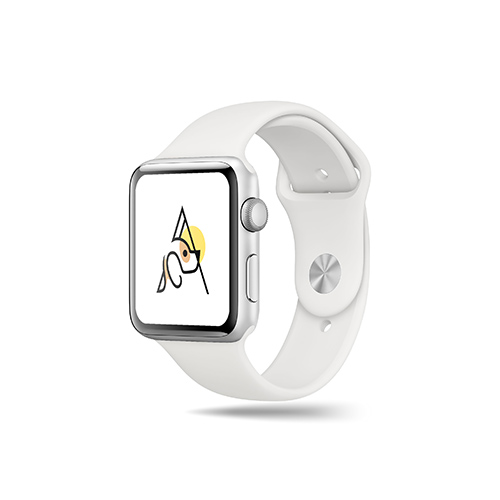 Letter A Dog Logo logo on a smart watch mockup