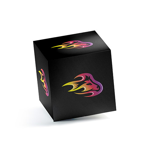 Horse Logo logo on a 3D square box mockup