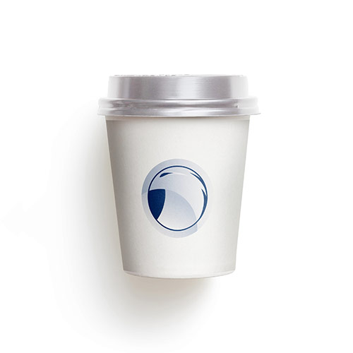 Eagle Logo logo on a take-away coffee cup mockup