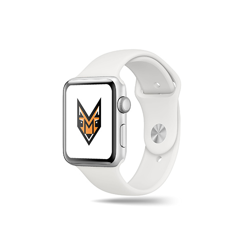Letter M Fox Logo logo on a smart watch mockup