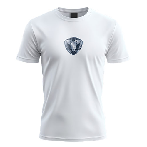 Ram Logo logo on a white t-shirt mockup