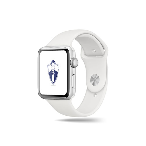 Corporate Shield Logo logo on a smart watch mockup