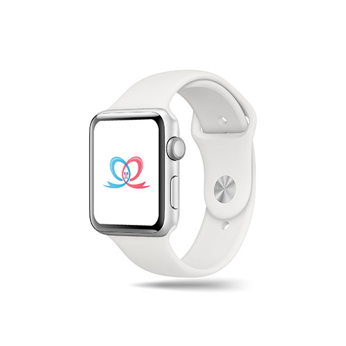 ea Ribbon Logo logo on a smart watch mockup