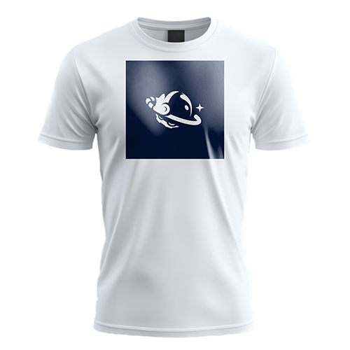 Space Logo logo on a white t-shirt mockup