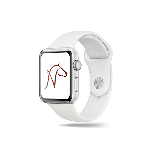 Letter N Horse Logo logo on a smart watch mockup
