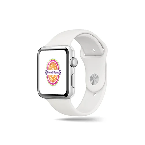 Mexican Taco Festive Garland Mandala Logo logo on a smart watch mockup