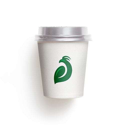 Eagle Leaf Logo logo on a take-away coffee cup mockup