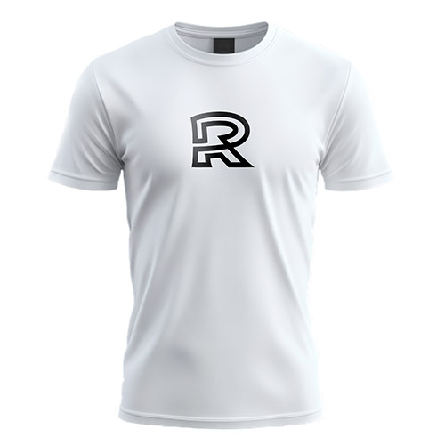 Letter Dr Logo logo on a white t-shirt mockup