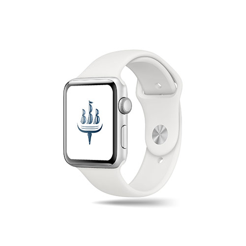Bull Ship Logo logo on a smart watch mockup