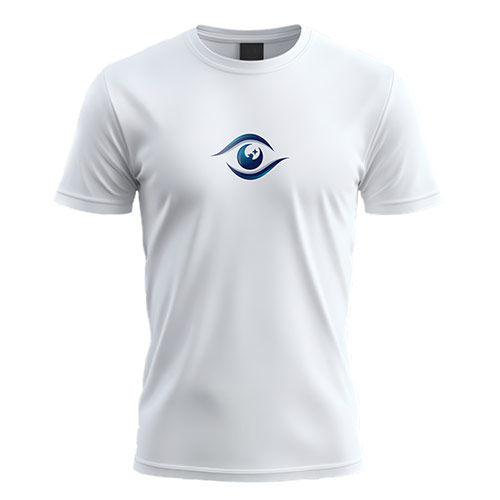 Eagle Eye Logo logo on a white t-shirt mockup