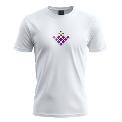 Diamond Grapes Logo logo on a white t-shirt mockup