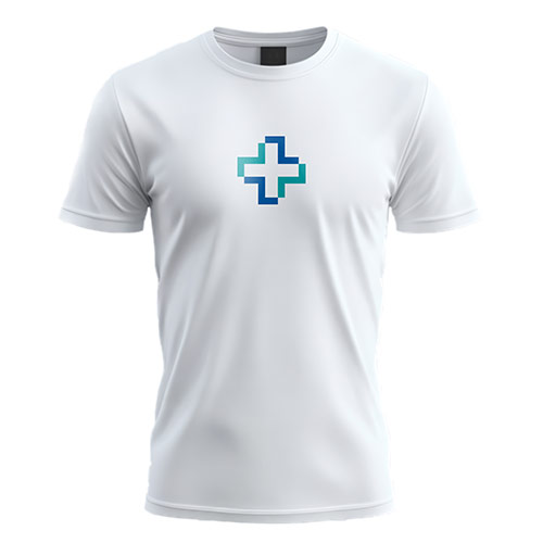 Z Medical Logo logo on a white t-shirt mockup