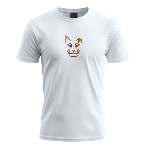 Bird Dog Logo logo on a white t-shirt mockup