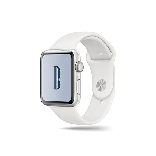 B Knife Logo logo on a smart watch mockup