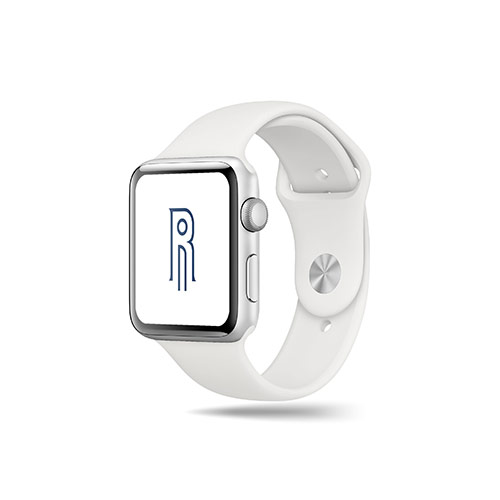 Ri Logo logo on a smart watch mockup